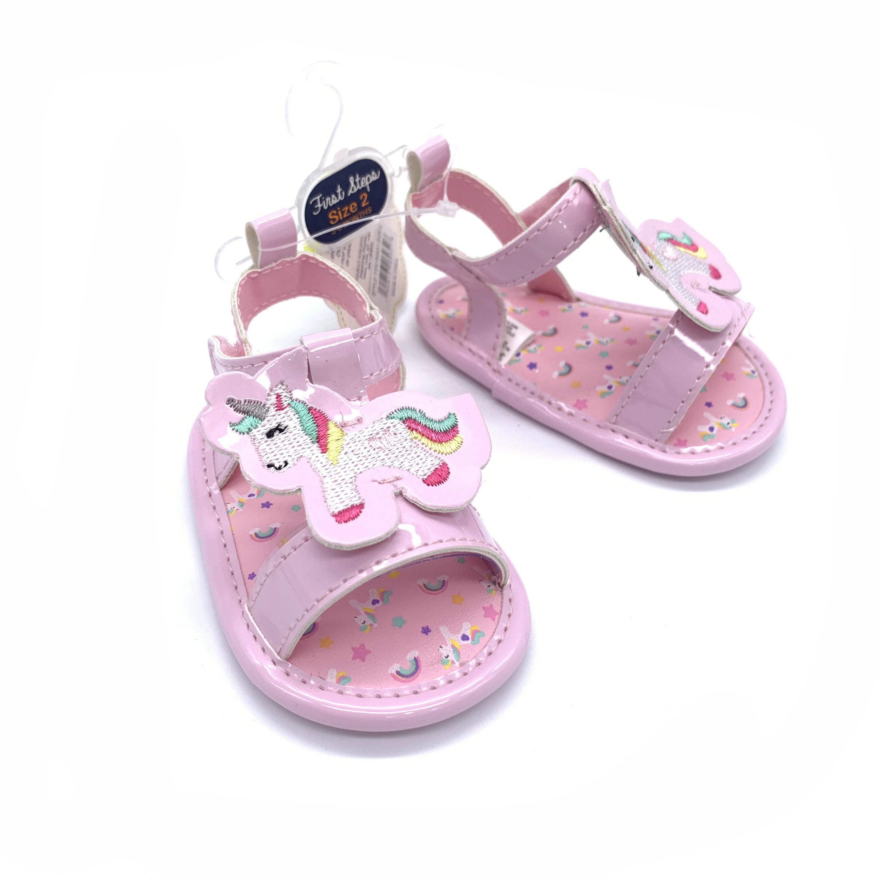
 Summer Baby Cartoon Soft Bottom Newborn Toddler Shoes First Walkers Unicorn Monocerus Baby Girl Sandals  