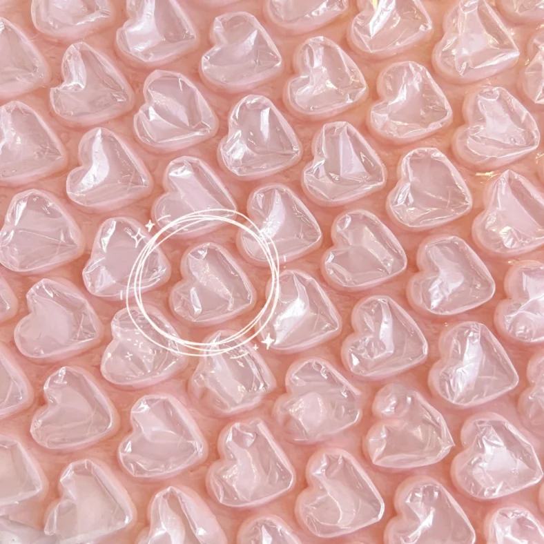 Pink heart-shaped thickened drop-proof express bubble film bags wholesale