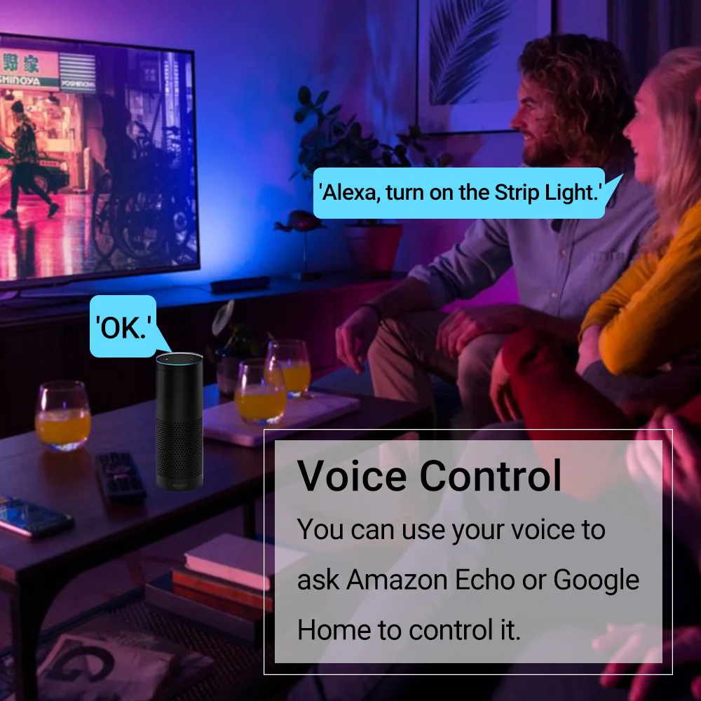 
Wholesale LED Light Strip Smart WiFi RGB 10M 300LEDs IP65 Waterproof LED Strip Light Wifi Remote Control Work With Alexa Google 