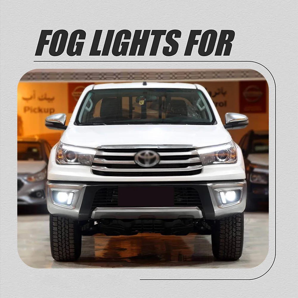 fog lights driving lamp LED drl Daytime Running Light for toyota hilux vigo revo 2015 2016