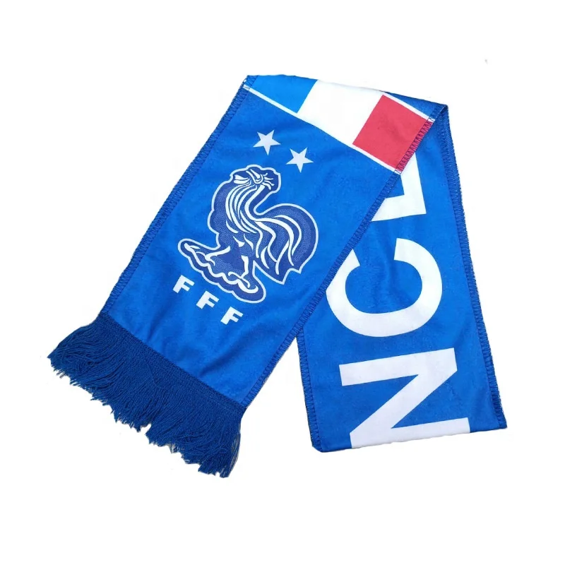 National Soccer High-Definition printed football scarf manufacturer polyester fans scarf with custom logo