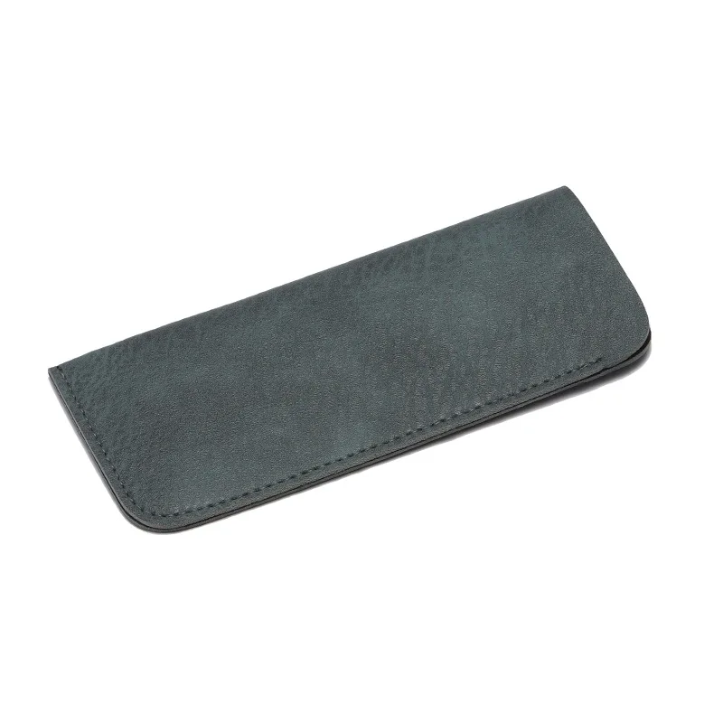 Portable Leather Soft Glasses Case Eyeglasses Bag for Women Men Brown Gray Glasses Eyewear Pouch