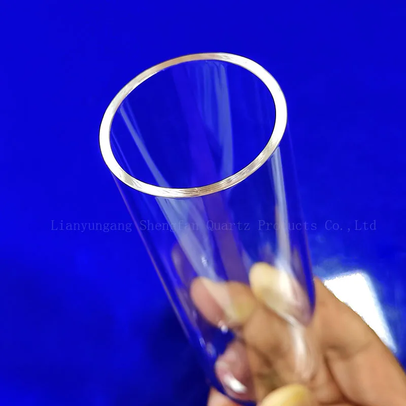 One end closed clear seal quartz glass tube for lamp