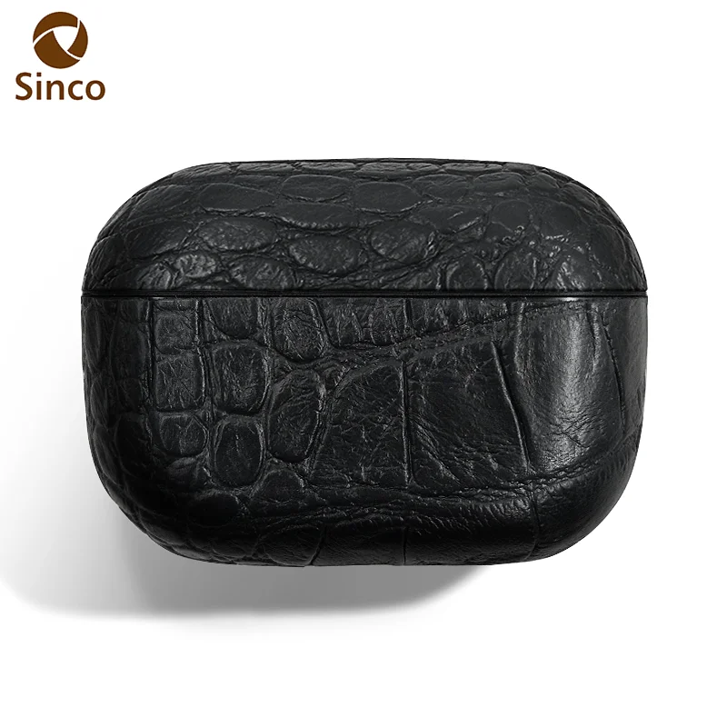Premium Crocodile Texture Leather Case Full Covered Protective Case For Airpods Pro