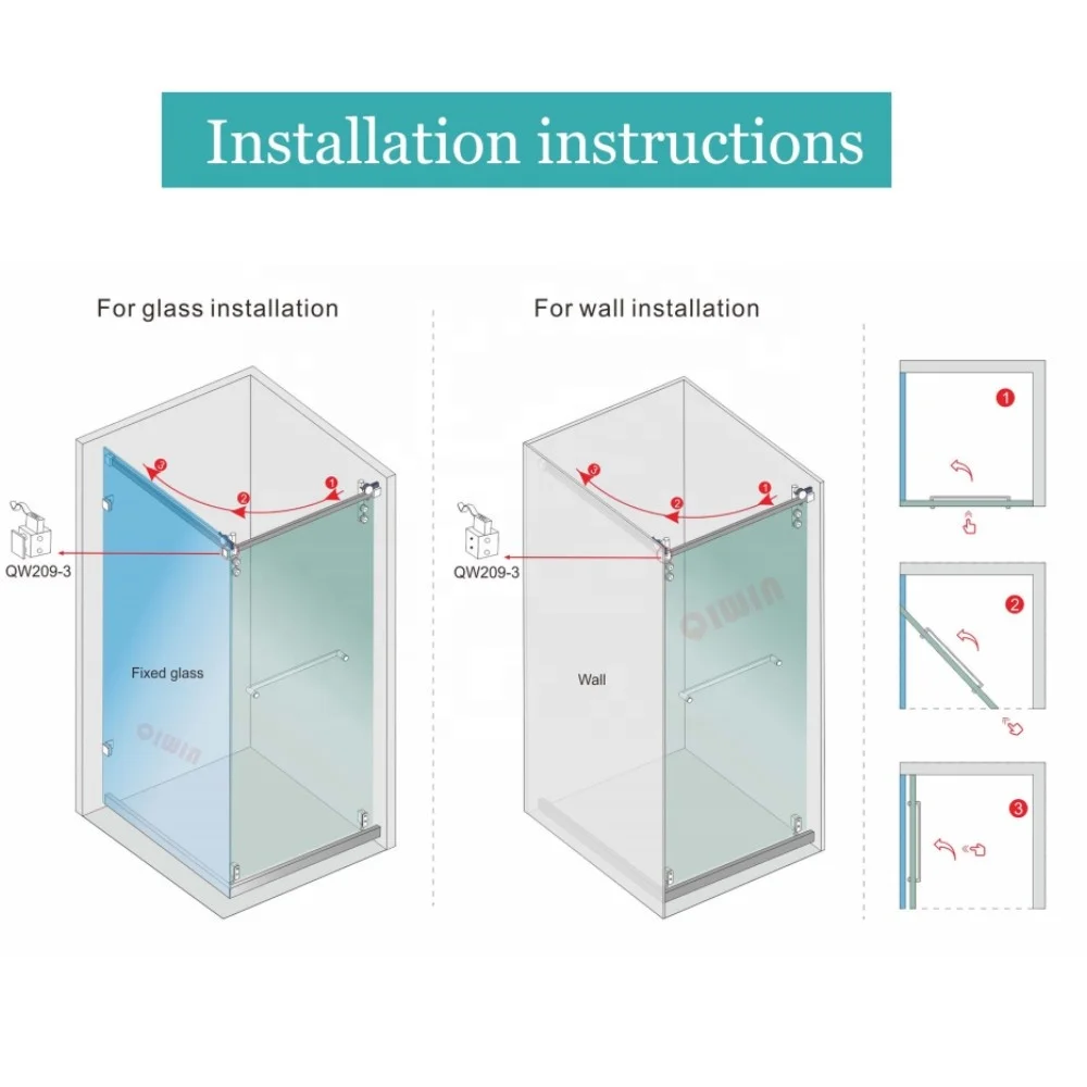 Mechanisms Glass Hanging Wheel For Box Moove Shower System Shower Glass Tube Accessories Inside Open Design Shower Door