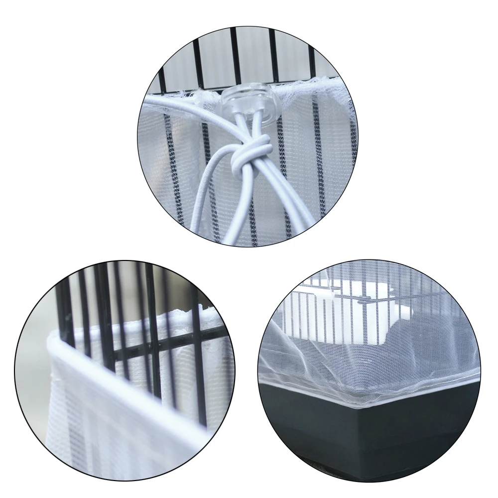 Top Selling OEM Bird Cage Cover Seed Catcher Birdcage Nylon Mesh Net Cover Skirt Guard