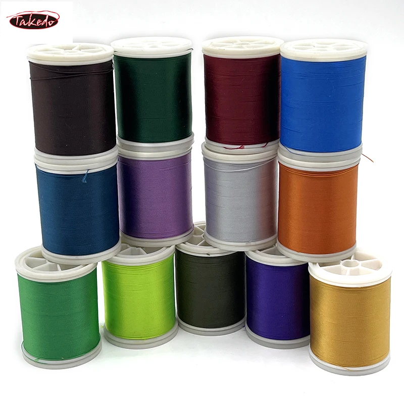 TAKEDO YC12 0.10mm 0.15mm 0.22mm 0.30mm Good Quality A Axis Nylon NCP Thread Tying Hooks And Guides Colorful Thread For Fishing