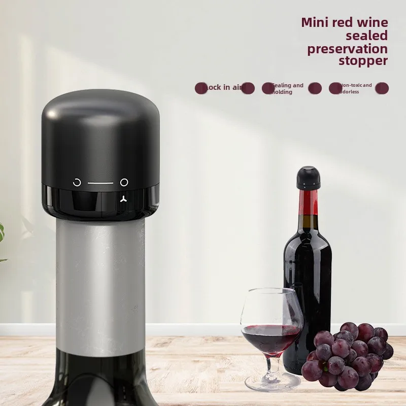 Creative Home Manual Pull-Out Vacuum Wine Stoppers Red Wine Fresh-Keeping Glass Bottle Innovative Stopper Optimal Preservation