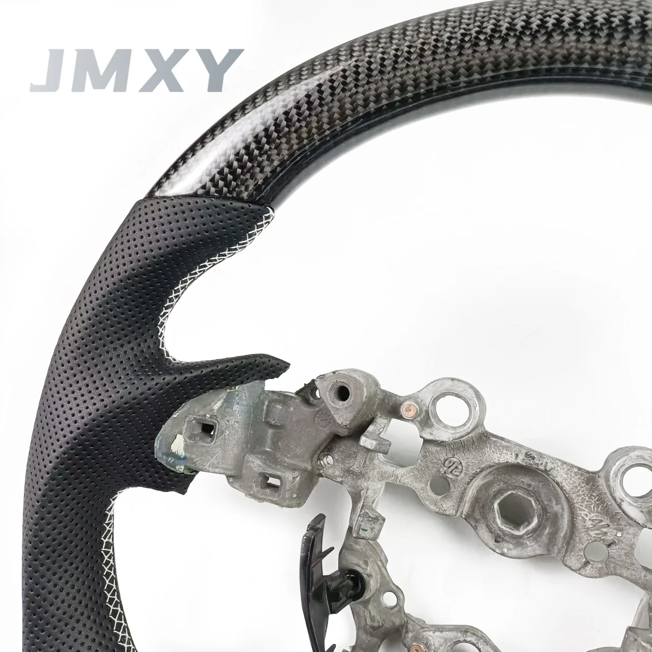For Mazda CX4 CX5 CX8 CX30 AXELA CX50 Leather Sports-Design Steering Wheel Luxury Carbon Fiber Automotive Interior for Cars
