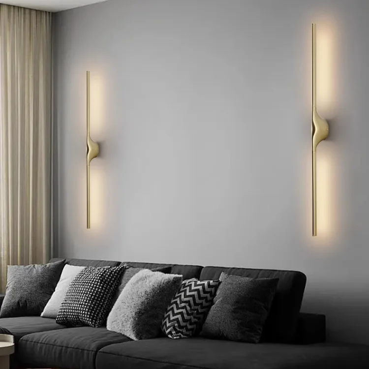 Minimalist long wall lamp living room background wall entrance aisle restaurant villa staircase bedside line wall lamp