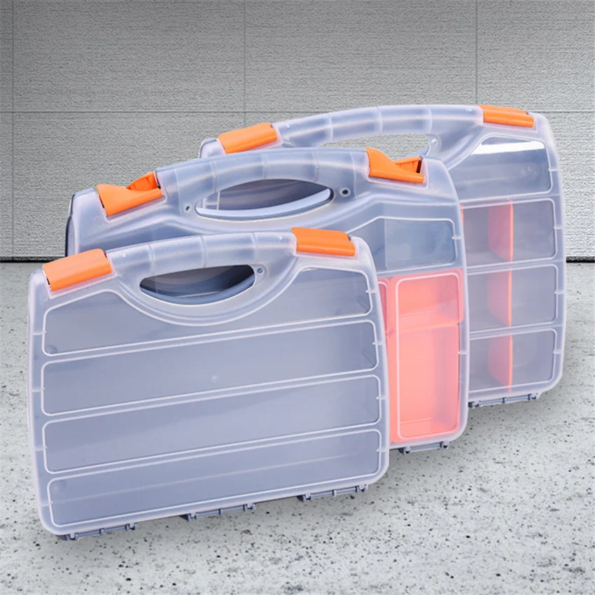 Clear Plastic Waterproof Small Tool Compartment Storage Box Tool Plastic Box with Logo Printing