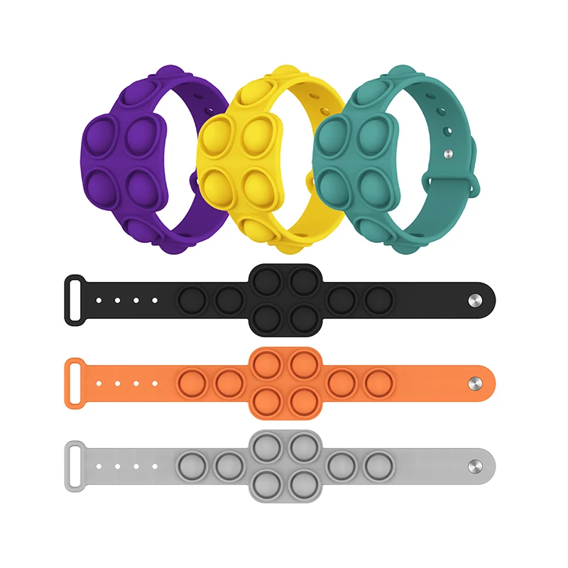 Pop it rubber bracelet custom your own design push pop bubble bands