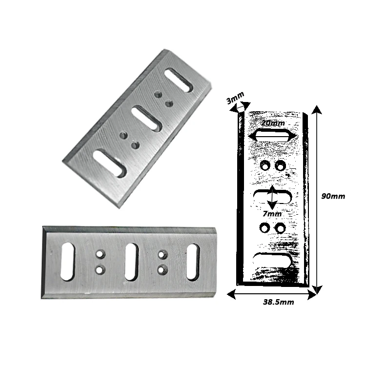 WISDOM TCT Planer Blades Power Tool Part NF90 90x38x3mm HSS Replacement Knives for Electric Planer 2pcs Wood Planer Blade Sets