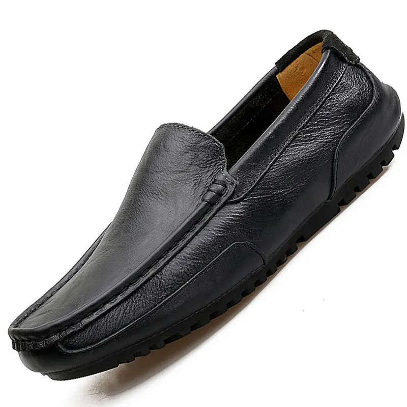 Factory Wholesale Professional Blue Black classic luxury branded top quality italian pure leather mens driving shoes