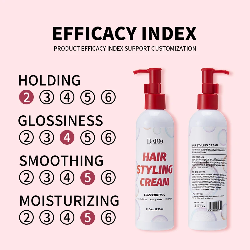 Oem/Odm Natural Organic Curly Hair Care Products Curl Defining Moisturizing Styling Cream