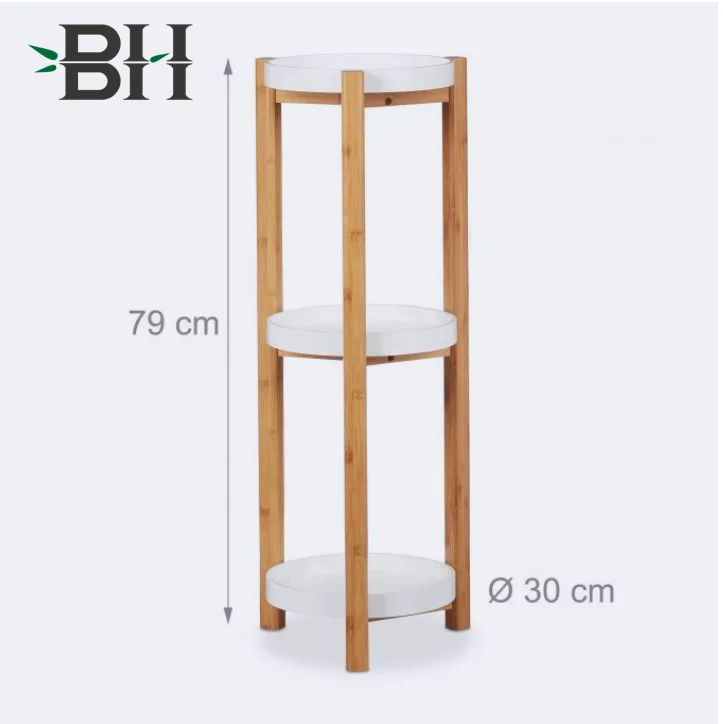 Planter Display Storage Shelf Home Plant Stand Indoor Outdoor - Flower Pot Holder Bamboo Plant Rack Organizer