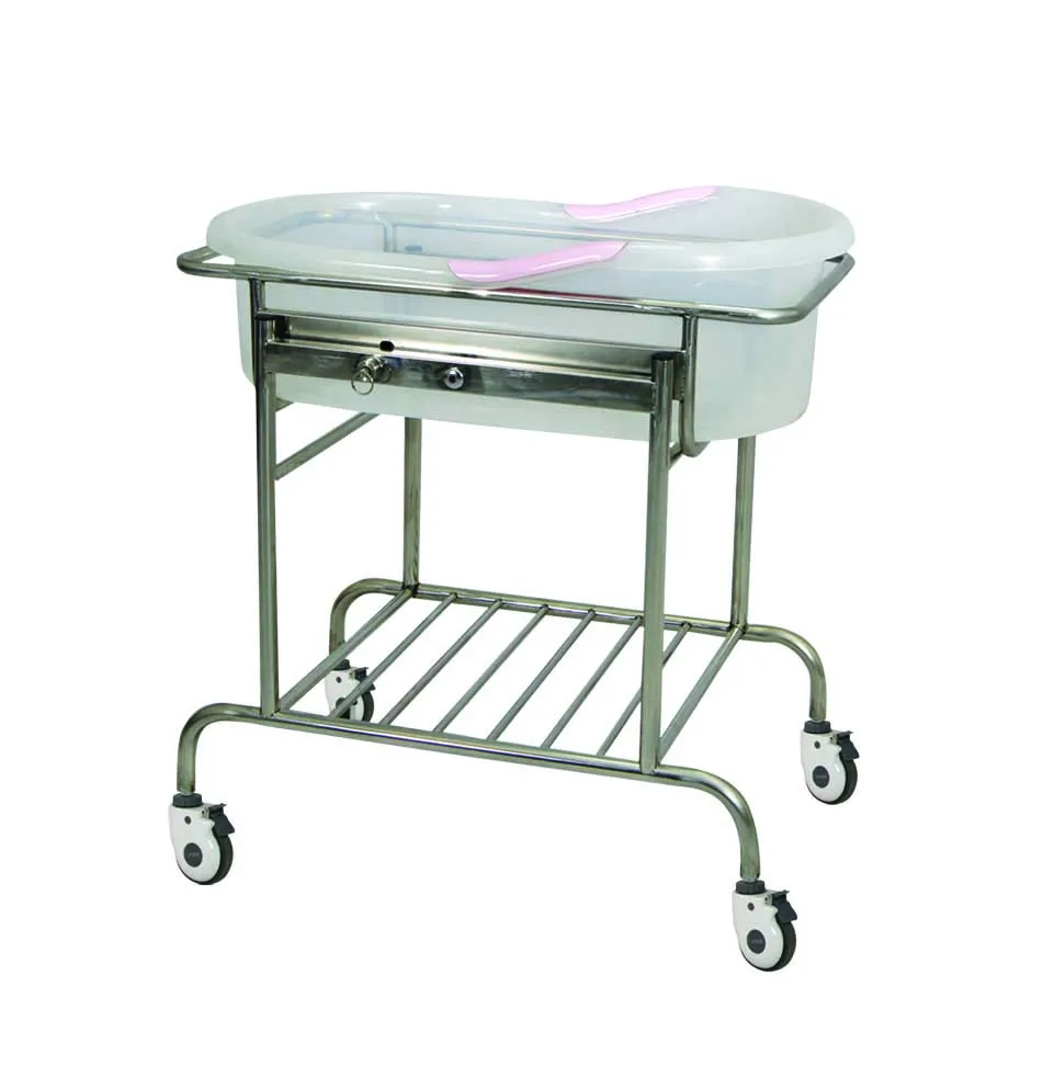 Movable Adjustable Hospital  Baby Table Infant Bed for New Born Baby Crib