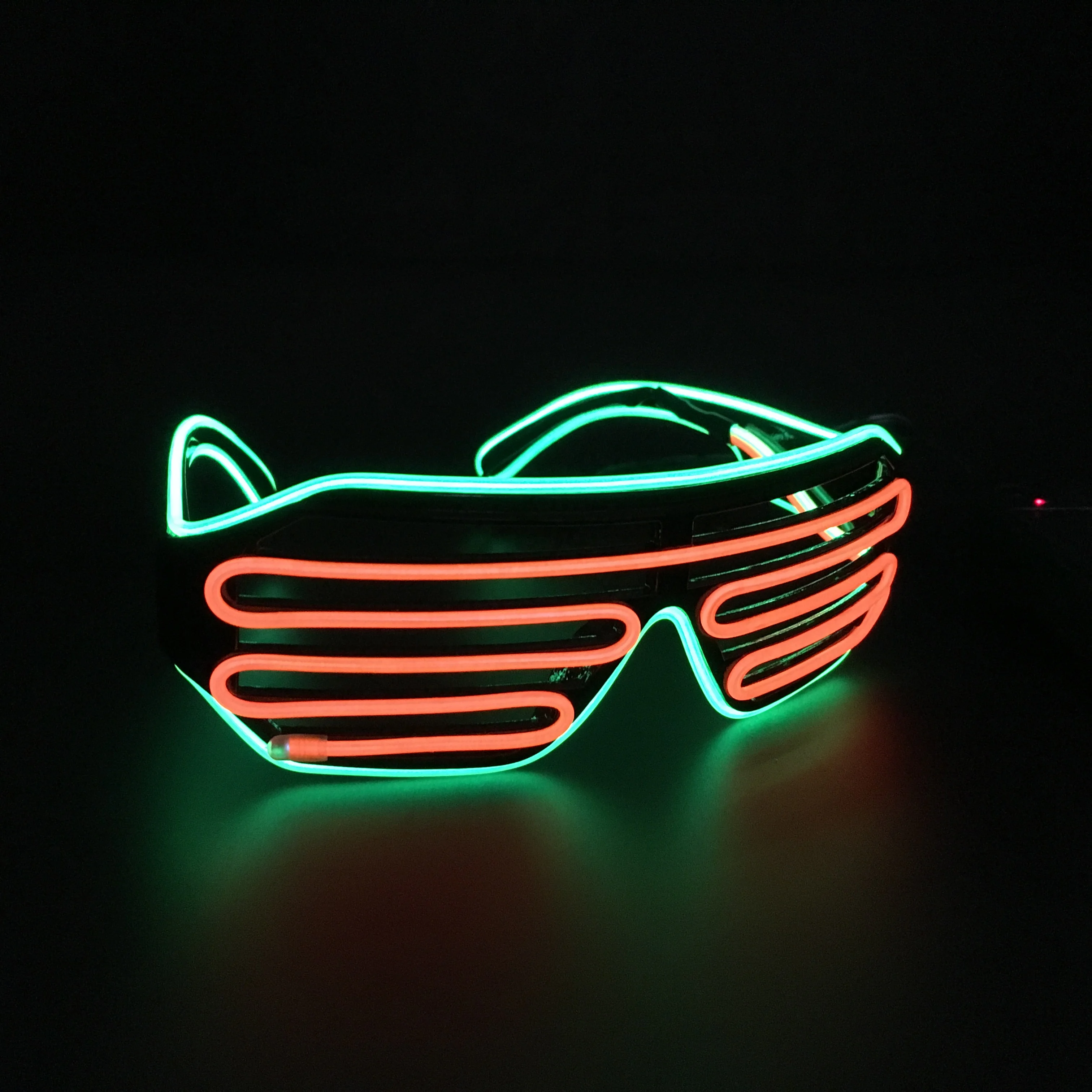 Bar Party DJ EL Wire Glasses Eyewear Shade Luminous LED Neon  Flashing Blink Sunglasses