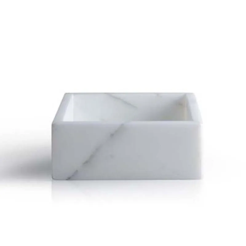 Садовый квадратный мраморный цветочный горшок