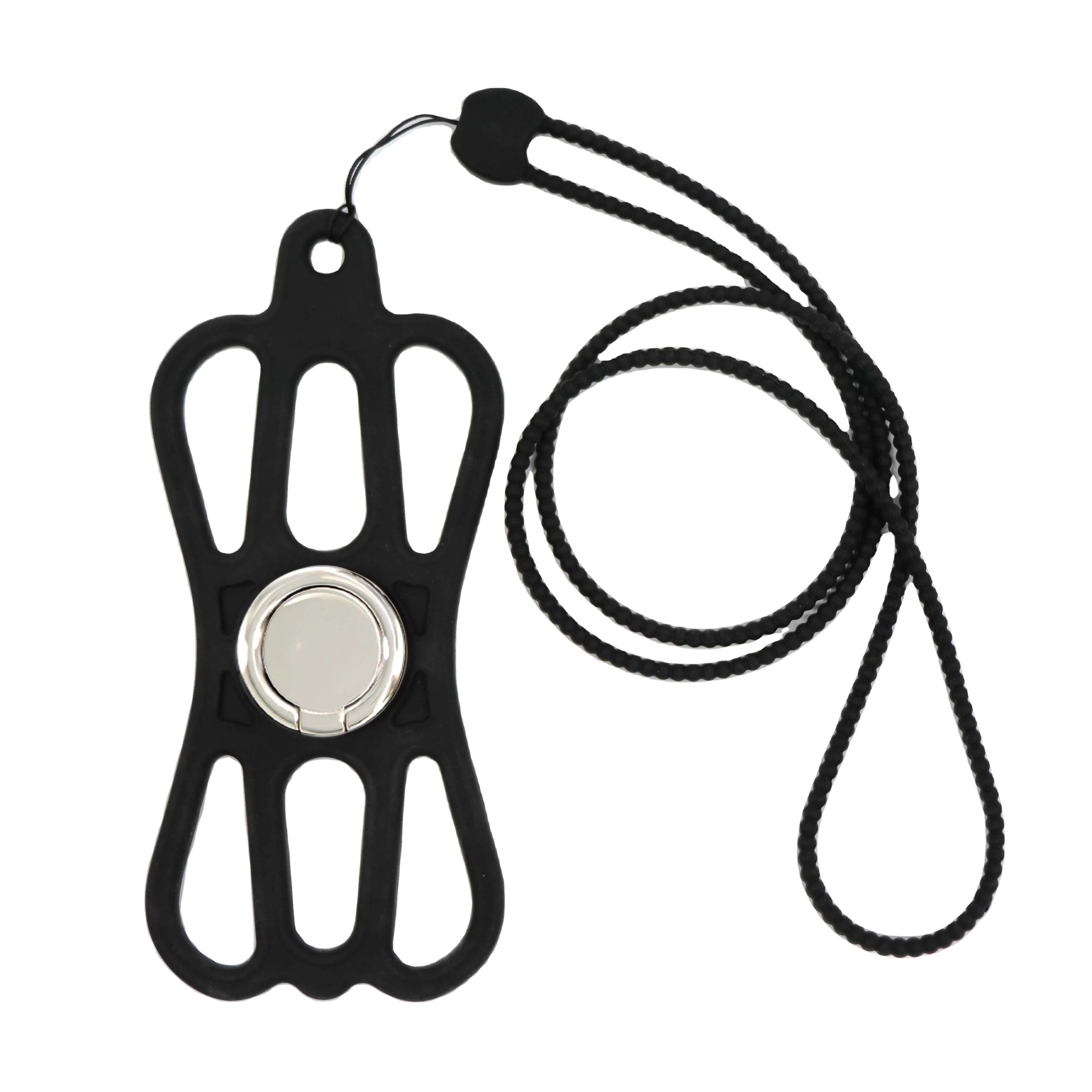 High quality silicone lanyard mobile phone neck strap can prevent mobile phone loss