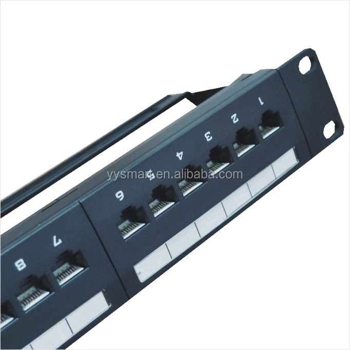 Factory OEM rj45 amp 24 Port Patch Panel 19 inch cat6a patch
