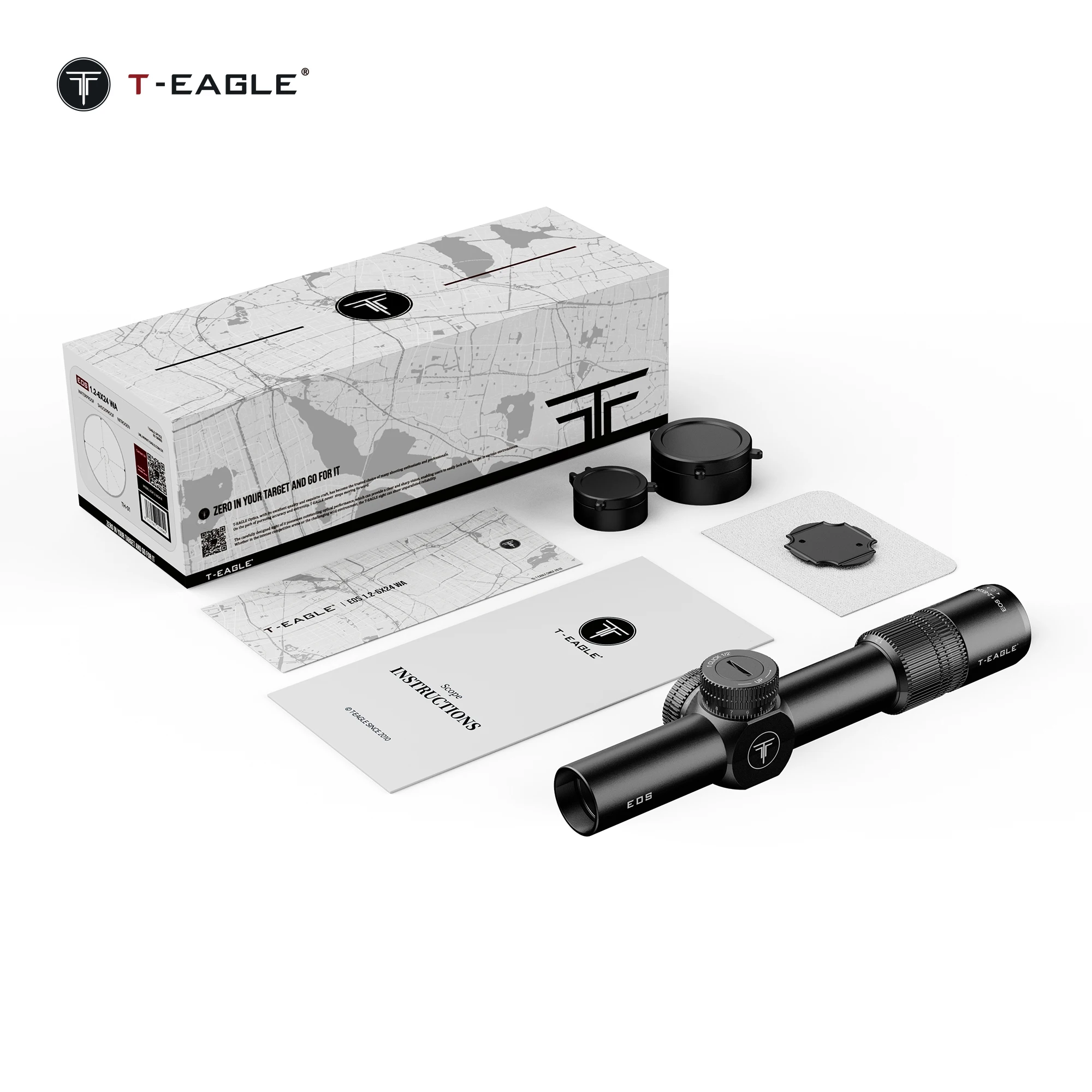 T-EAGLE EOS 1.2-6x24 WA Shockproof Hunting Tactical LPVO Scope Outdoor Optical Sight Fast Focus Optics