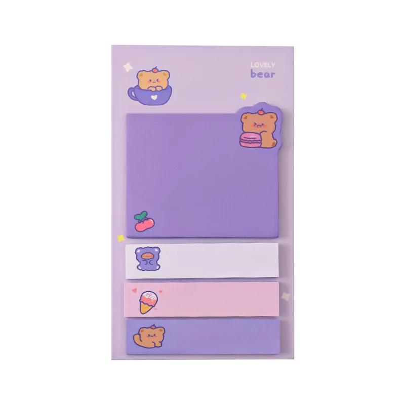 Kawaii Sticky Notes Cute Cartoon Animal Memo Pads School Supplies Planner Stickers Paper Bookmarks Stationery