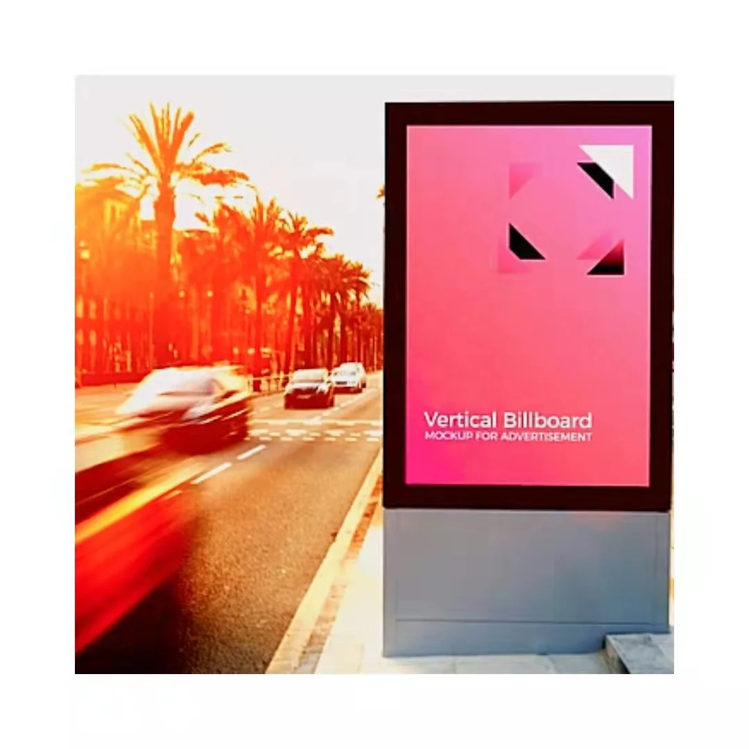 Современная мебель для городской рекламы ЖК-дисплей/светодиодный вертикальный рекламный щит двухсторонний прокручивающийся световой