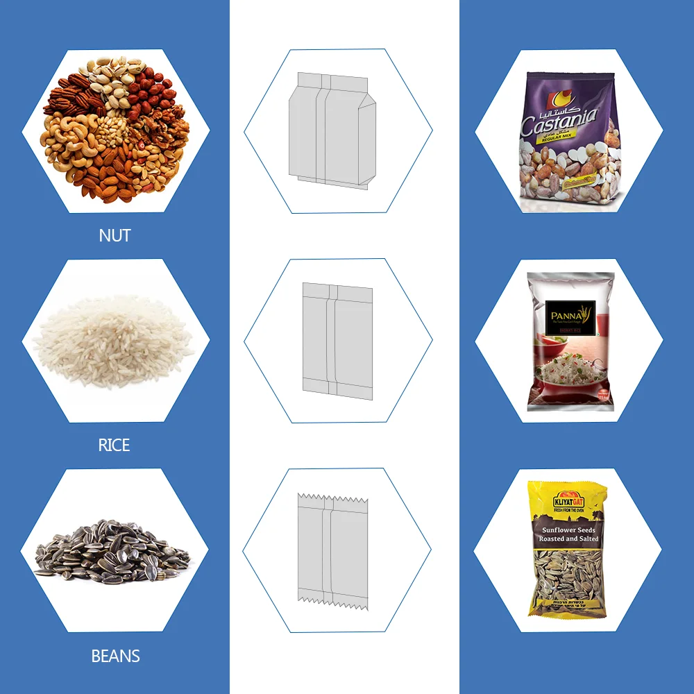Automatic vertical packing system tamarind rasgulla automated jaggery 1kg sweet packaging machine for linking bag