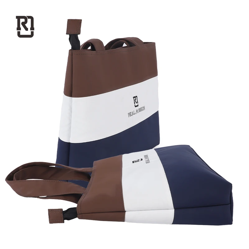 Rainbow Rm 2022 new design  large Canvas Fashion Leather Customized Leather Tote Bag Handbag Women Briefcase Bag