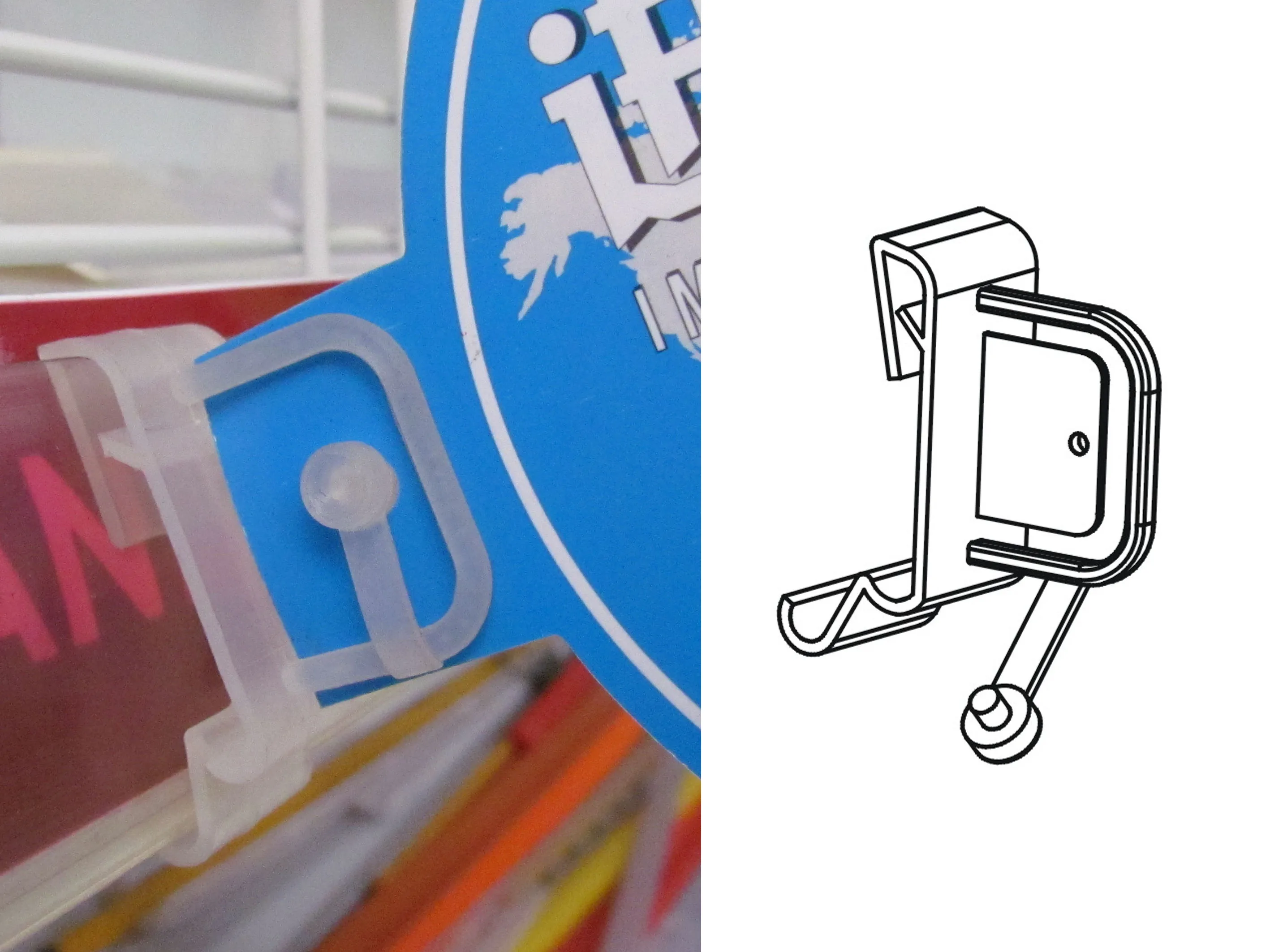 Supermarket POP Plastic Price Tag Label Sign Holders Shelf Talker For Promotion Display