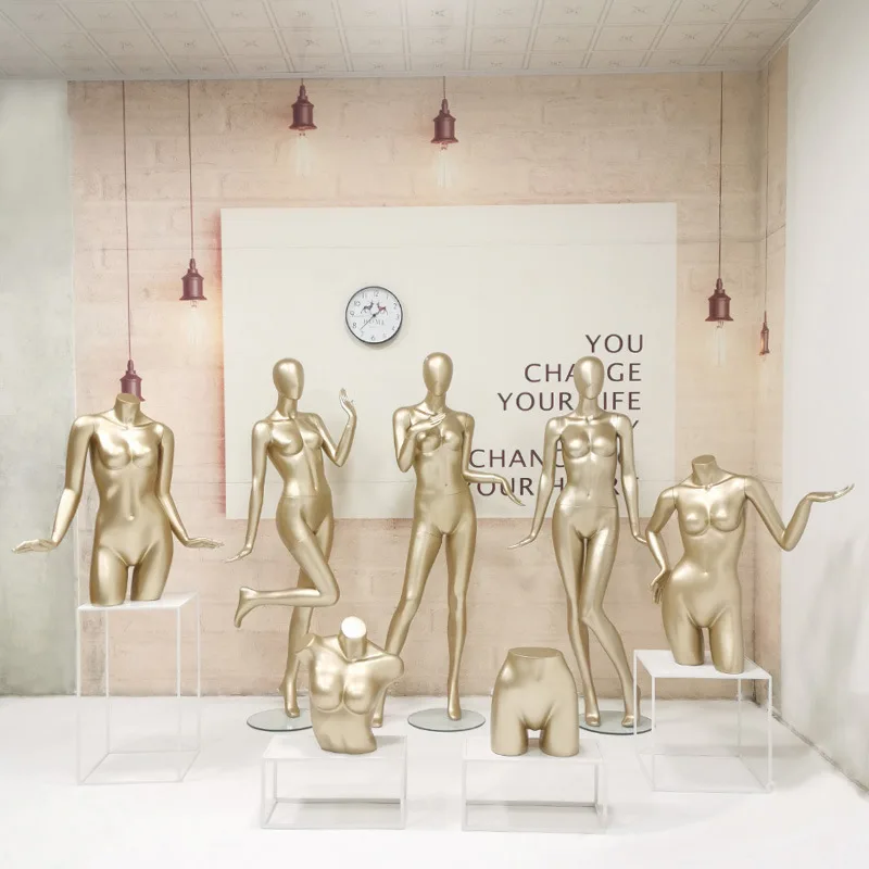 Золотой цвет сексуальный женский дисплей тела белье манекен