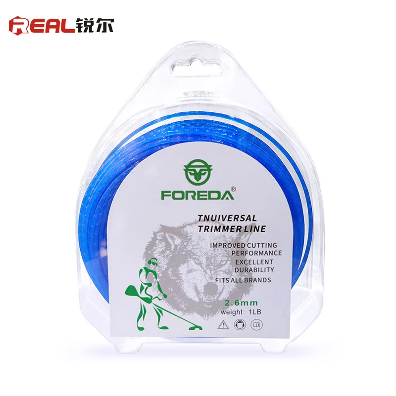 Ready To Ship Nylon Trimmer Line 2.4mm 2.6mm 0.095' 0.102' Blue Knurling Grass Rope Line Trimmer