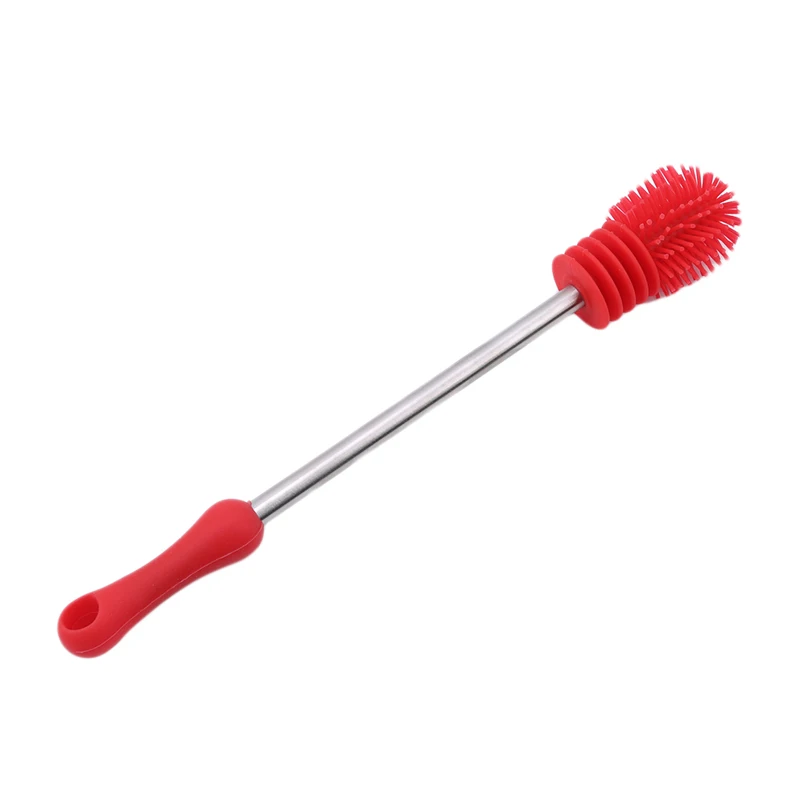 New Arrived For Washing Cleaning baby bottle brush Rotary Handle Long Steel Handle Scrubbing Feeding-bottle Brush cleaning
