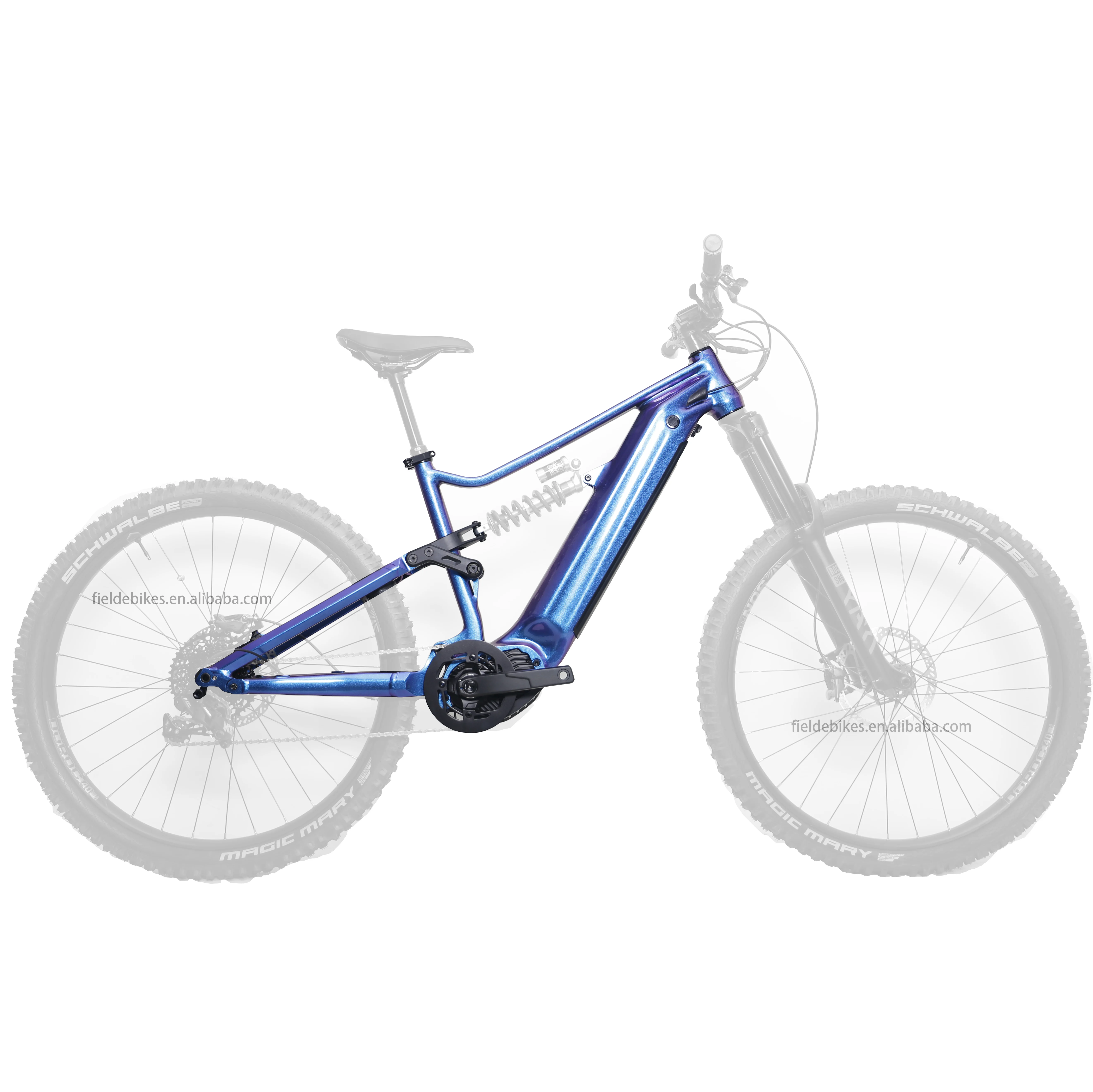 Markhor Rocket EMTB Frame Kit Aluminium Alloy Full Suspension Bafang M510 M560 M600 Mid Motor 27.5*2.6 Enduro AM Ebike Frame