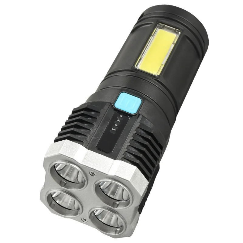 USB Rechargeable Ultra Bright Torch light 4 Modes Searchlight 5 led light flashlight