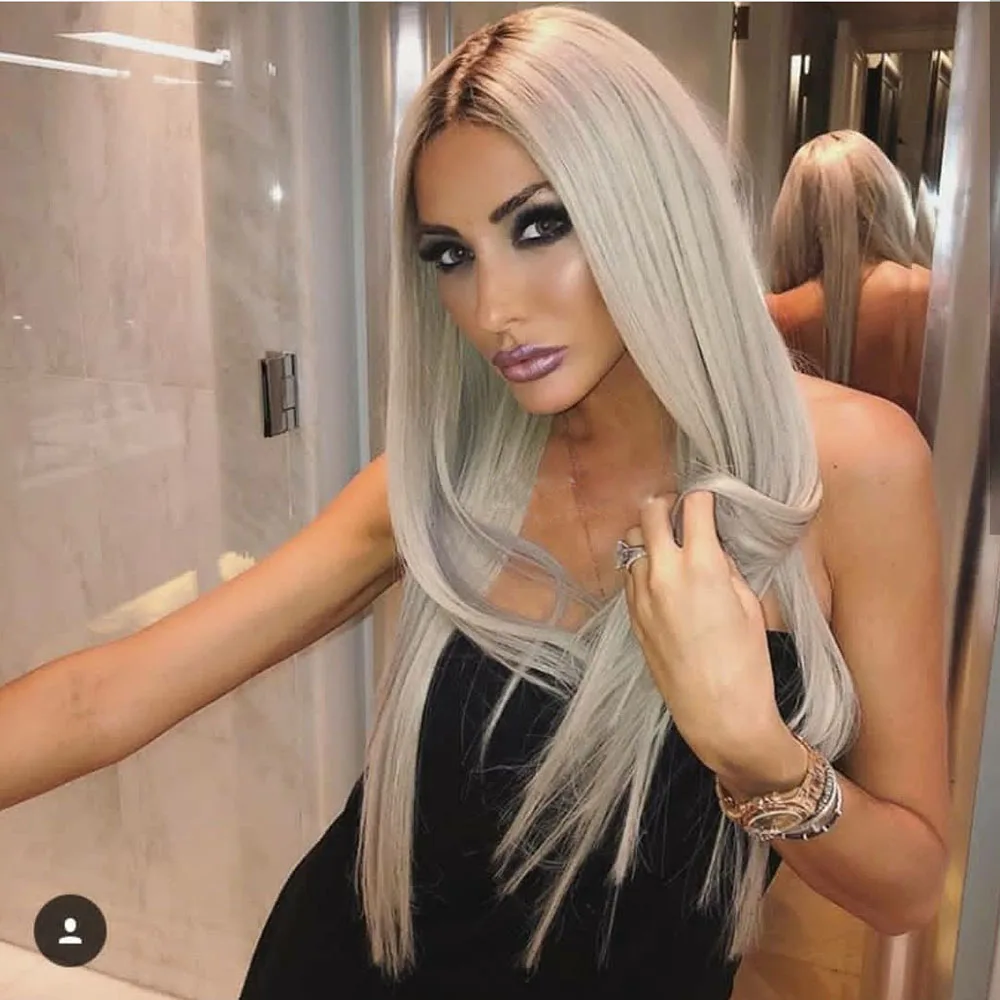 613 Body Wave Ombre Platinum Wig Transparent Lace 13x4 Lace Front Human Hair Wigs Pre Plucked Straight Ash Blonde Brazilian Remy