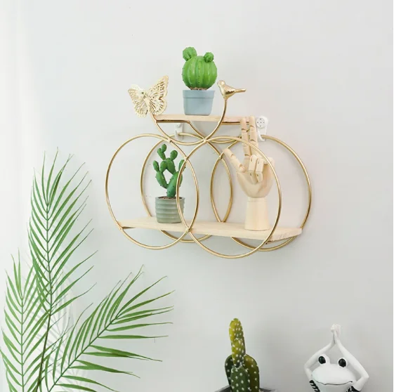 wholesale custom modern display bookcase simple storage solid wood rack floating hanging wall metal shelf