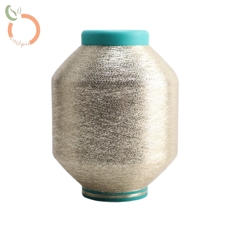 Manufacturers direct supply 75D gold MH type metallic yarn flat pipe variable weight