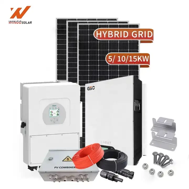 Hybrid Solar System 10KW 20KW 30KW On Off Grid Solar Power Energy Storage System With Battery