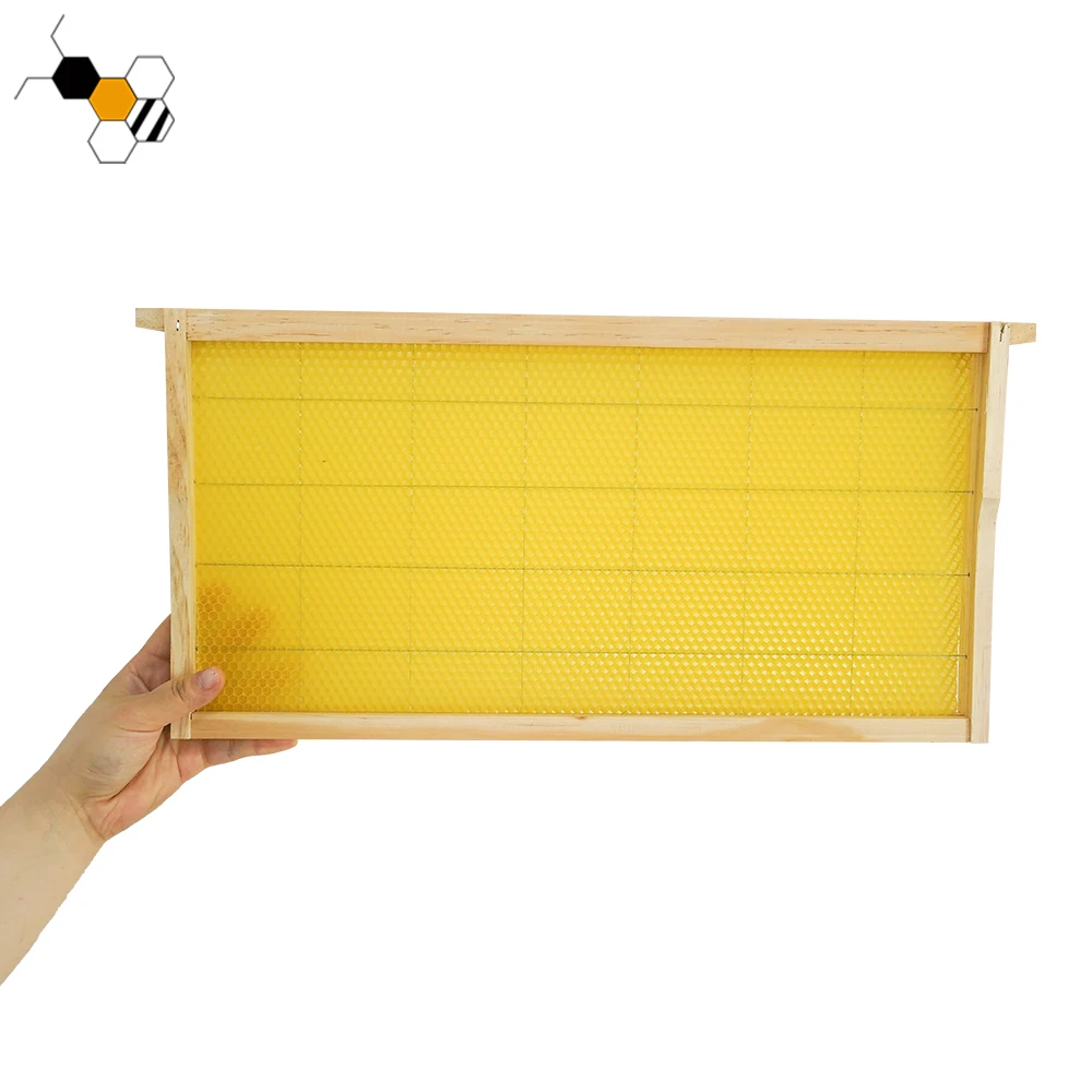 Best selling wood bee frame sheet with wax foundation bee hive frames