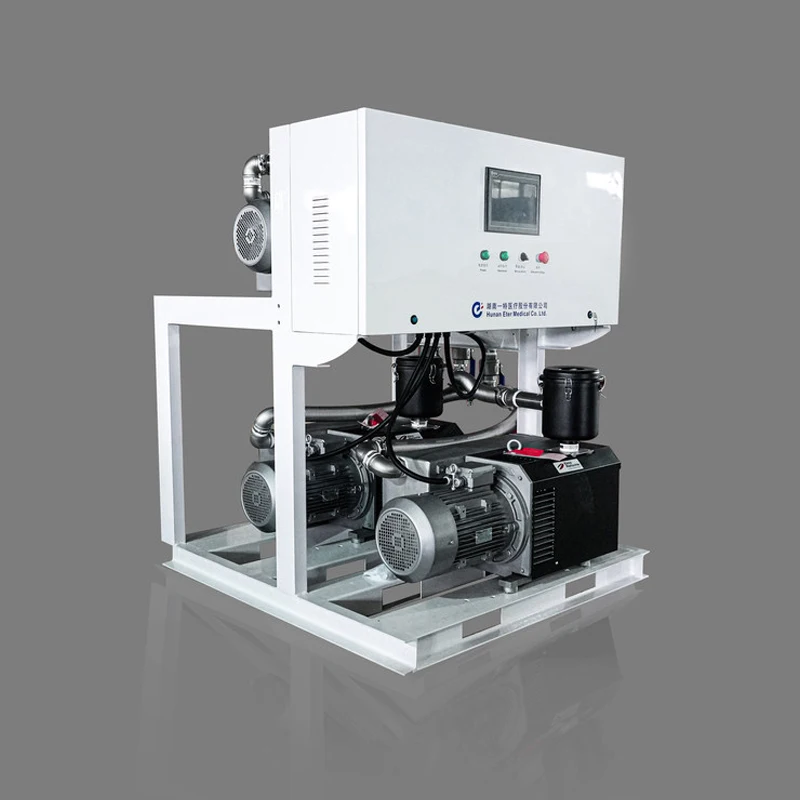 Electric Central Vacuum Suction Pump Machine Steel Construction
