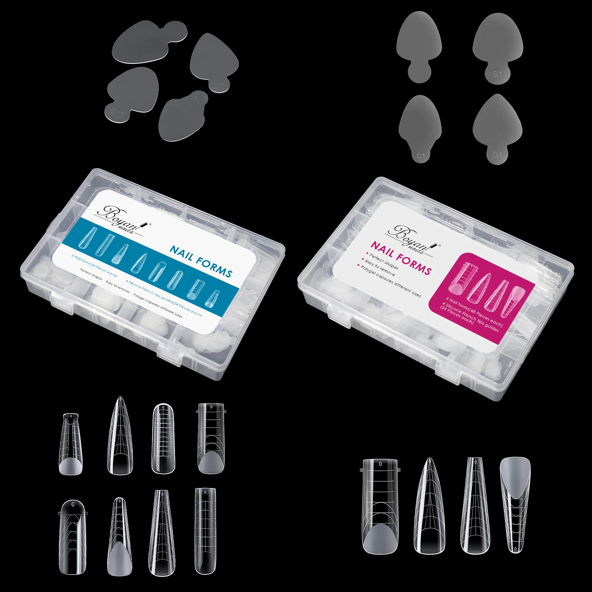 Wholesale Private Label XL XXL Nial Extensions Quick Building Butterfly Gel x Salon Nail Tips Nail Form