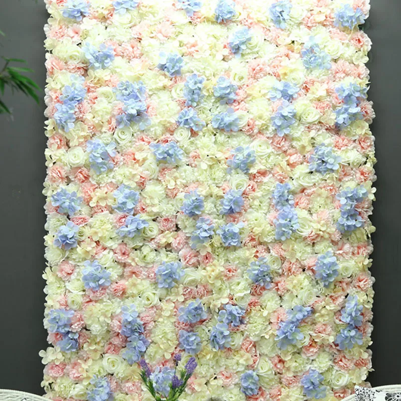 Newly artificial flower garland flower wall panel wedding decoration backdrop preserved flower wall