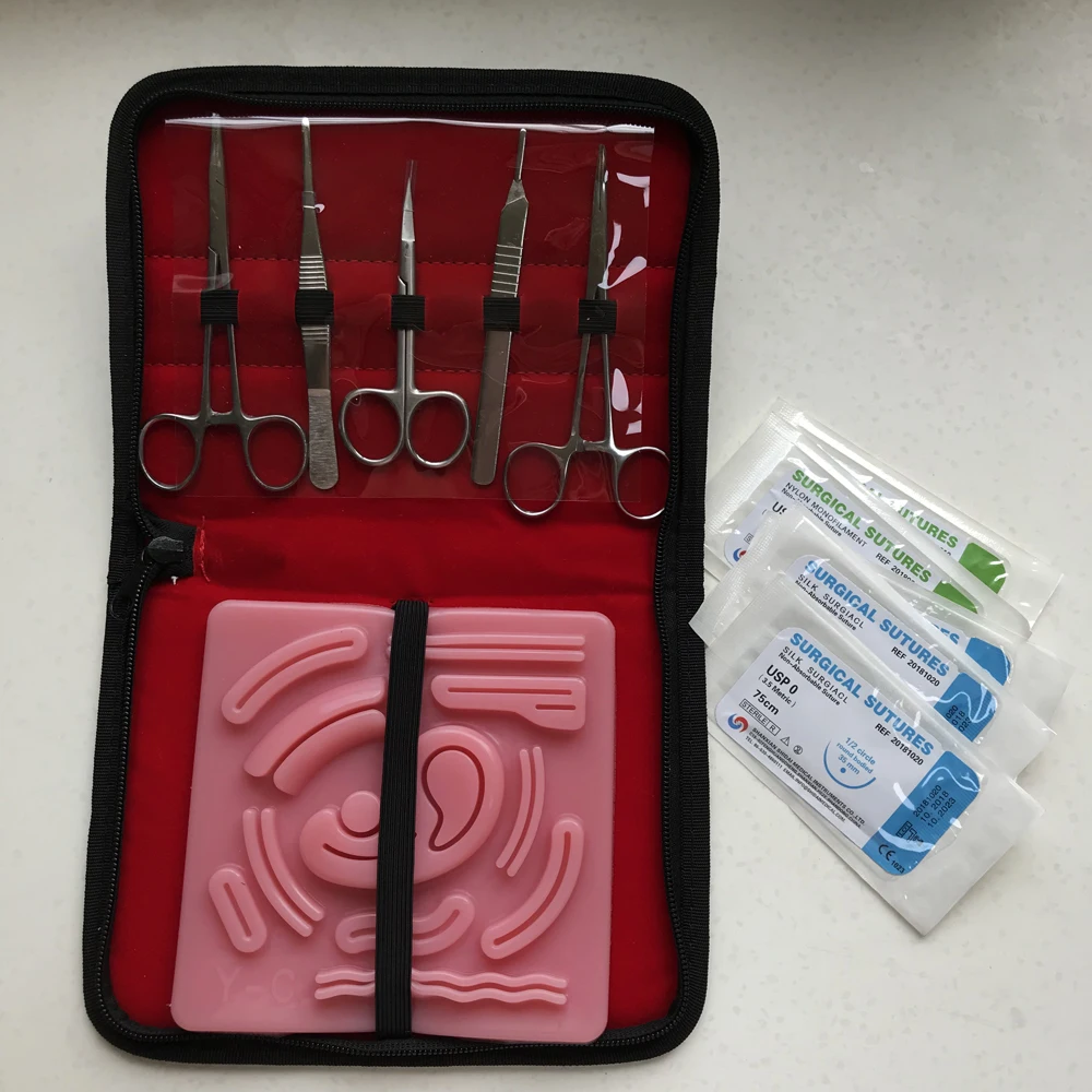 Medical Teaching 4 Layers Suture Pad Human Skin Training Model Suturing Practice Kit