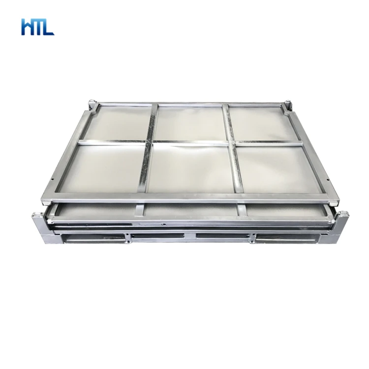 Heavy duty customized 1500kg loading chemical storage stackable galvanized mild steel pallet box