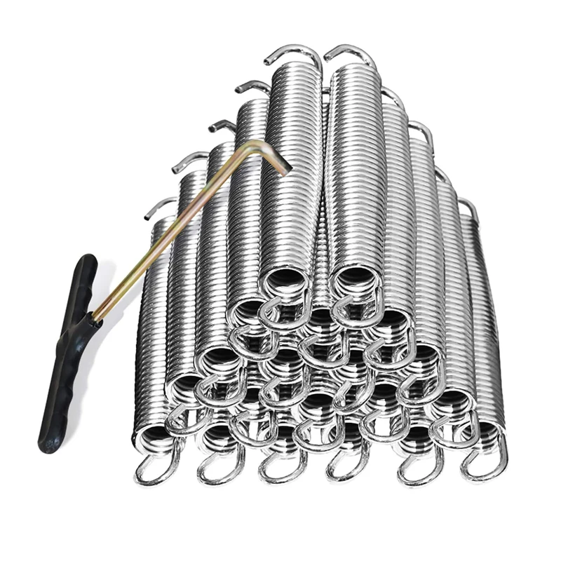 
FlagWorld Custom 7 inch Trampoline Springs Heavy Duty Stainless Steel Replacement Springs with T Hook 20pcs-Pack 