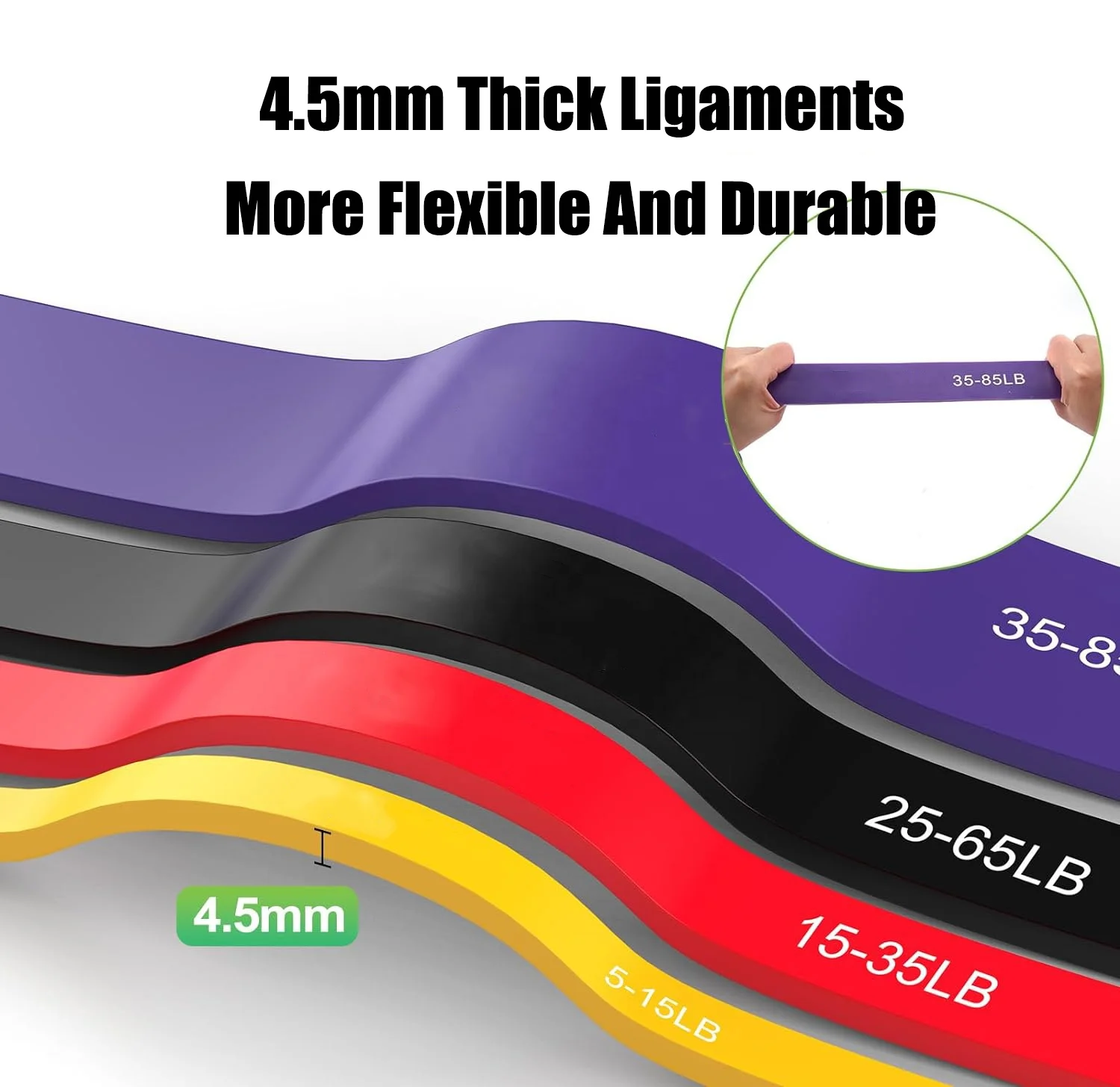 Amazon Hot selling Latex Rubber Long Heavy Duty Pull up resistance bands Strength training exercise for Gym Working out Fitness