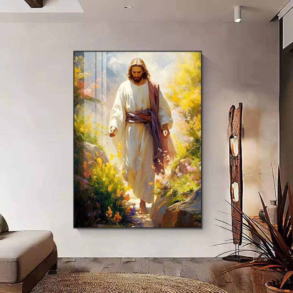 Christian Canvas Wall Art HD print Jesus Portrait Oil Painting Modern religious art wall painting