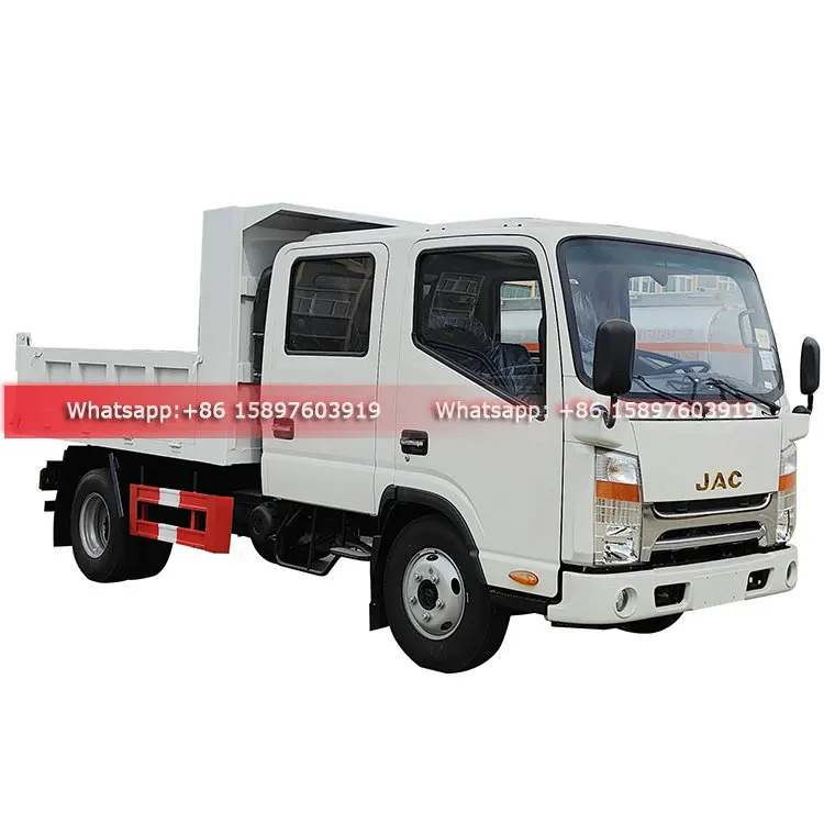 Good Quality JAC Double Row Cabin Mini 2.5Tons Dump Truck for Sales